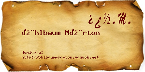 Öhlbaum Márton névjegykártya